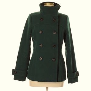 H&M Forest Green Pea Coat size: 12